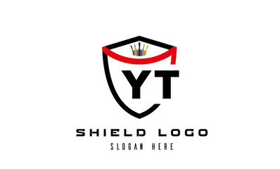 creative shield latter logo vector