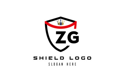 creative shield latter logo vector