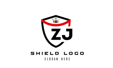 creative shield latter logo vector