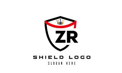 creative shield latter logo vector