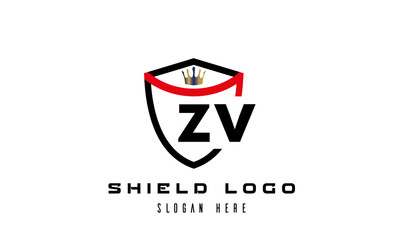 creative shield latter logo vector