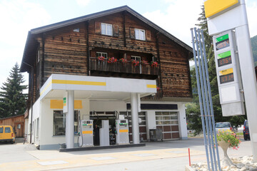 petrol station in a house in switzerland