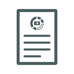 Advertising, report icon. Gray vector graphics.