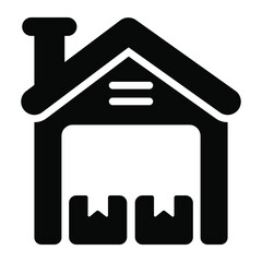 Warehouse icon,  real estate  web and mobile icon