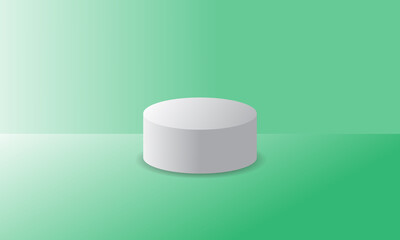 empty space Isolated on white background. 3D round. Mockup. Vector illustration.