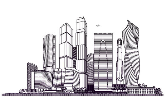 Москва сити распечатать