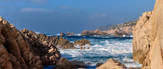 View of Costa Paradiso, Province of Sassari, Sardinia, Italy, Europe - travel concept and...
