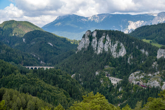 Semmering / Semmeringbahn in &Ouml;sterreich im August