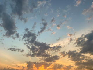 sunset in the sky