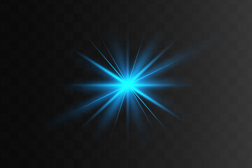 Glowing blue Light effect. Vector illustration