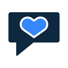 Chat, favorite, love icon. Simple editable vector design isolated on a white background.