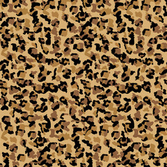Fashionable Leopard Seamless Pattern. Stylized Spotted Leopard Skin Background for Fashion
