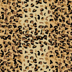 Fashionable Leopard Seamless Pattern. Stylized Spotted Leopard Skin Background for Fashion