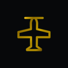 Obraz premium Airscrew gold plated metalic icon or logo vector