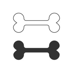 Dog bone icon. Wallpaper with dog bones. Bone. Vector illustration.