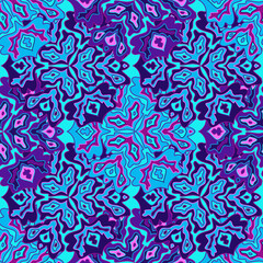 Abstract tileable floral seamless pattern design.