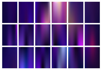Color blending fluid gradient backgrounds vector collection for banners, posters, flyers.