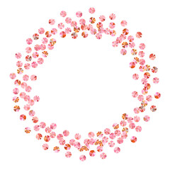 Coral beads confetti placer vector composition. International Women's Day March 8th card background. Luxury glossy foil particles party decor. Confetti for Mother's day.