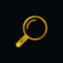 Airport Searchor gold plated metalic icon or logo vector