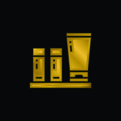 Amenities gold plated metalic icon or logo vector