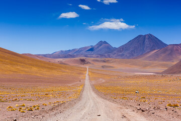 Mountain road in the Atacama Desert, northern Chile, South America