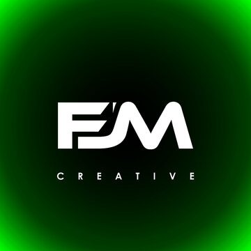 FJM Letter Initial Logo Design Template Vector Illustration