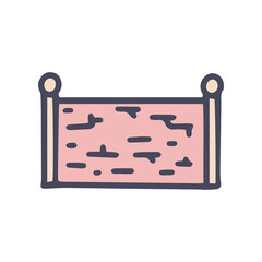 brick fence color vector doodle simple icon