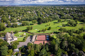 Fototapeta na wymiar Aerial Landscape of Maplewood New Jersey 