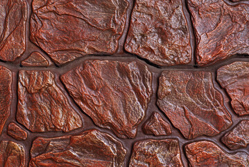 texture stone fence background brown