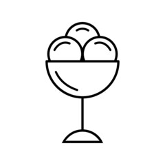 Ice cream icon vector. dessert illustration sign. sweet symbol or logo.