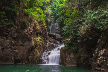 Beautiful waterfall at Namtok phlio National Park chanthaburi thailand