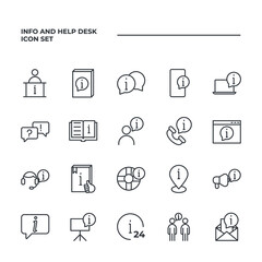 Info and Help set icon, isolated Info and Help set sign icon, vector illustration