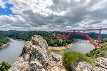 Garabit viaduct (Built by Gustave Eiffel), Cantal, Massif Central, France