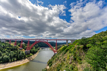Garabit viaduct (Built by Gustave Eiffel), Cantal, Massif Central, France