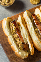 Homemade German Bratwurst Sandwich