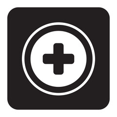 hospital sign glyph icon