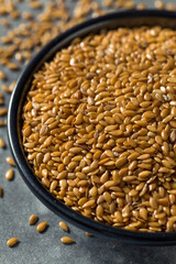 Obraz premium Healthy Organic Raw Flax Seeds