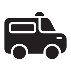 Ambulance glyph icon