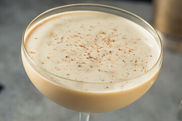 Boozy Refreshing Brandy Alexander Cocktail