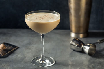 Boozy Refreshing Brandy Alexander Cocktail