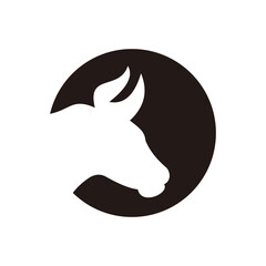 Cow head graphic icon. Cattle symbol. Logo