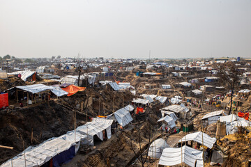 A huge fire swept through a Rohingya refugee camp in southern Bangladesh, destroying thousands of...