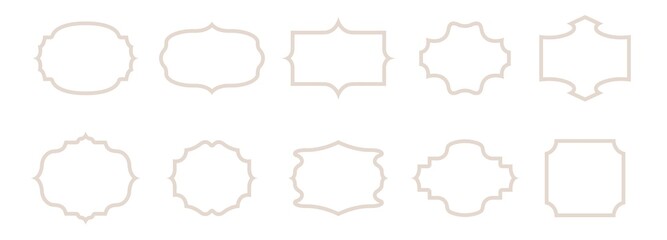 Set of vintage labels and tags. Template for design elements, ready-made frames. Vector illustration