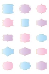 Set of trendly vintage labels. Template for design frame. Vector illustration