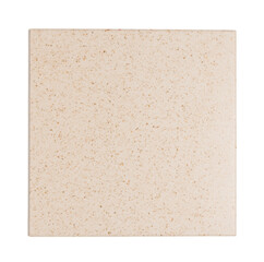 Simple beige square tile, isolated