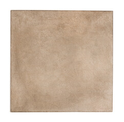 Simple beige square tile, isolated