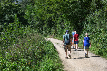 Obraz premium loisir balade Ardennes Belgique Wallonie groupe famille amis
