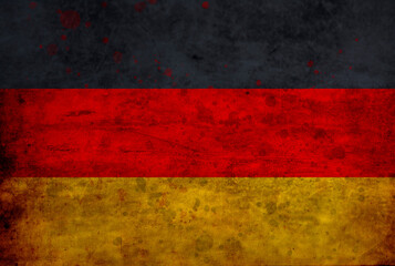 German flag with rustic effect