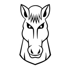 Horse mascot, vector illustration 