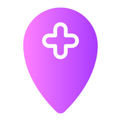 Obraz premium hospital location gradient icon